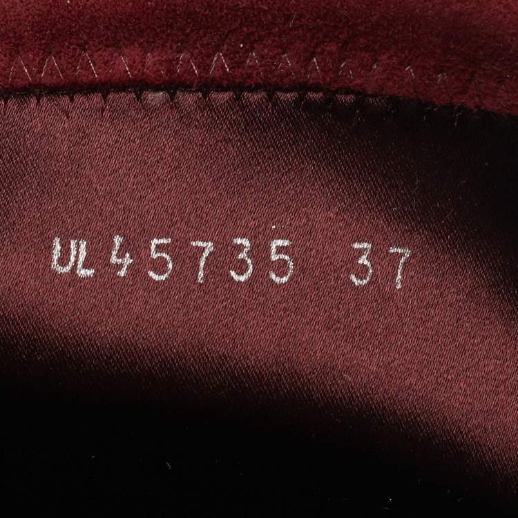 Pre Owned Stuart Weitzman Burgundy Suede Lowland Over The Knee Boots Size 37