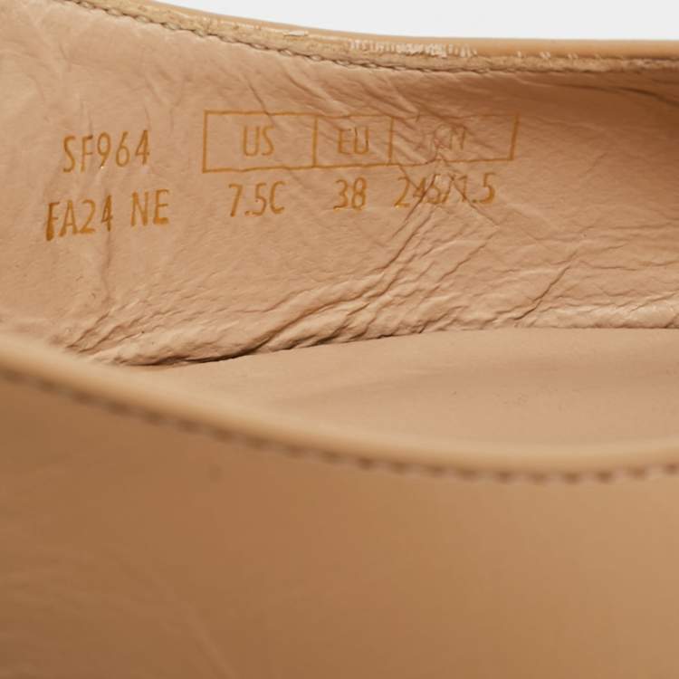 مملوكة مسبقًا Stuart Weitzman Black/Beige Leather and Patent Slingback Pumps Size 40  