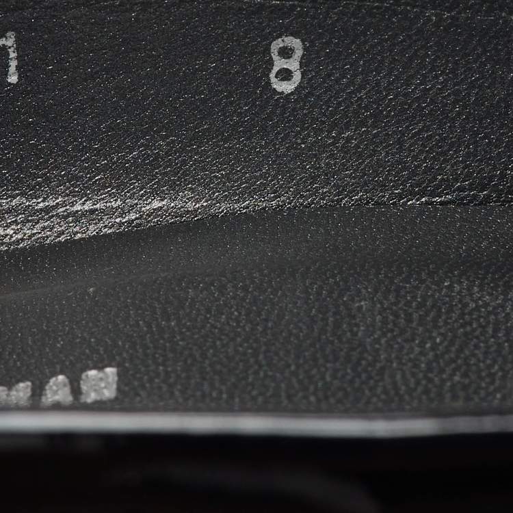 Pre Owned Stuart Weitzman Black Patent Leather Peep Toe Pumps Size 38.5