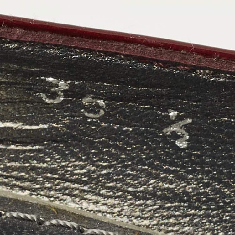 مملوكة مسبقًا Stuart Weitzman Size 35.5 Burgundy Patent Leather Peep Toe Platform Pumps