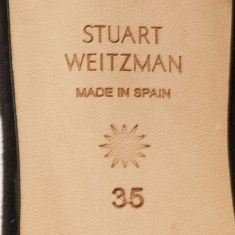 Pre Owned Stuart Weitzman Size 35 Black Suede Ankle Strap Sandals