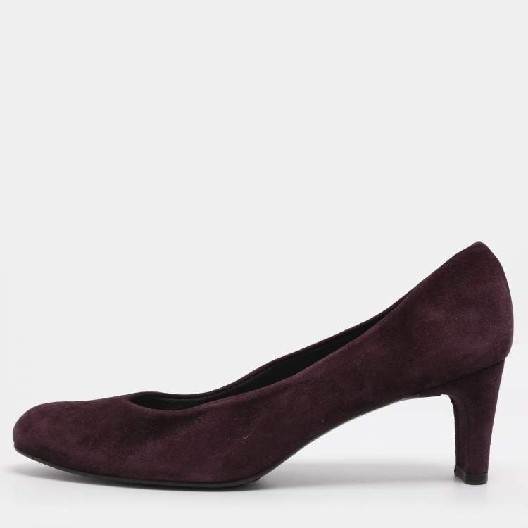 Pre Owned Stuart Weitzman Size 40.5 Purple Suede Pumps