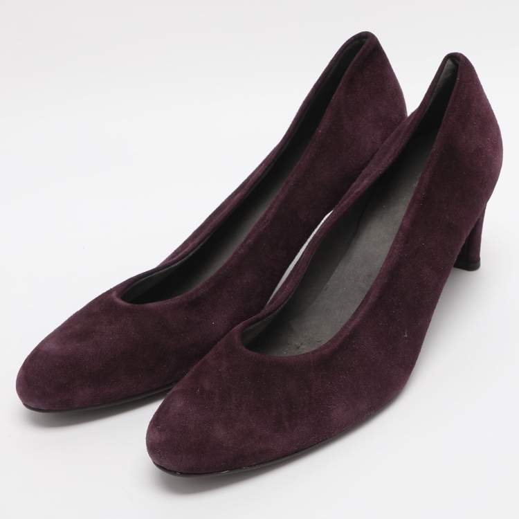 Pre Owned Stuart Weitzman Size 40.5 Purple Suede Pumps