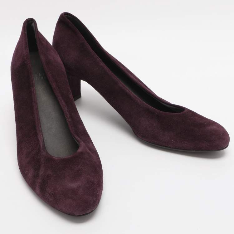 Pre Owned Stuart Weitzman Size 40.5 Purple Suede Pumps