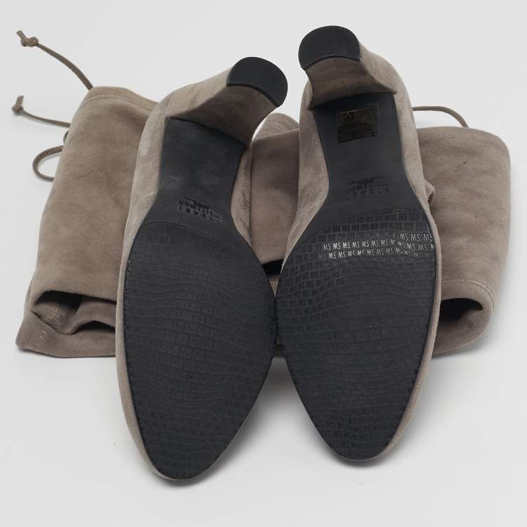 Pre Owned Stuart Weitzman Highland Size 36.5 Beige Suede Knee Length Boots