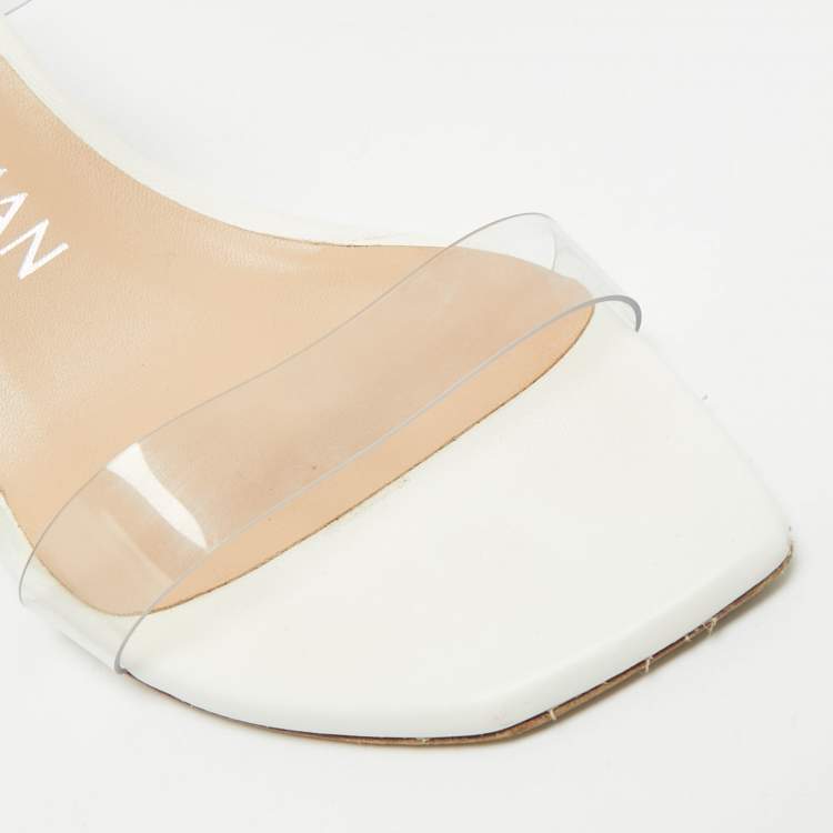 مملوكة مسبقًا Stuart Weitzman Kristal Size 37.5 Transparent PVC Slide Sandals