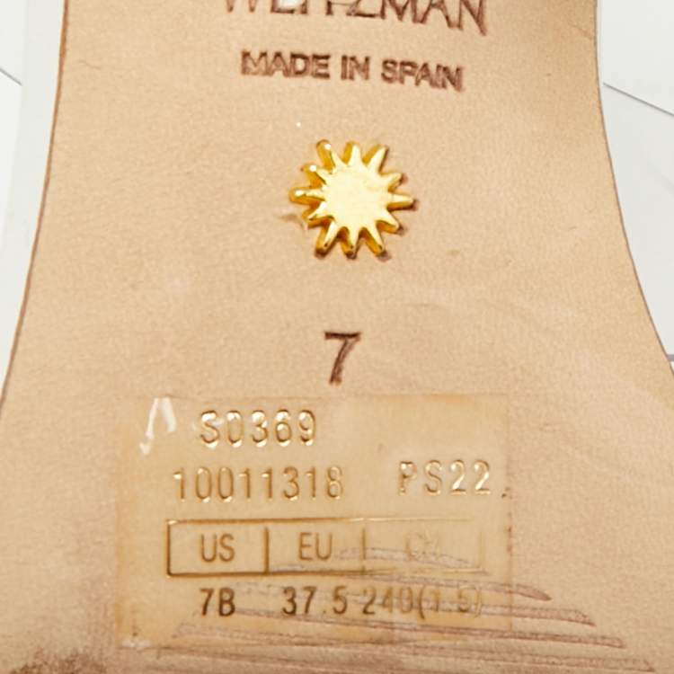 مملوكة مسبقًا Stuart Weitzman Kristal Size 37.5 Transparent PVC Slide Sandals