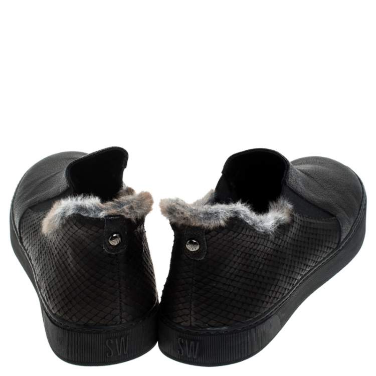 stuart weitzman black sneakers