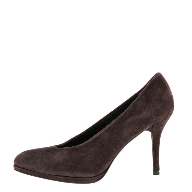 Pre Owned Stuart Weitzman Brown Suede Pumps Size 38