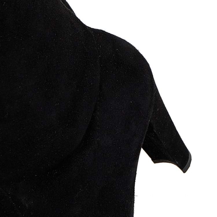 Pre Owned Stuart Weitzman Black Suede Highland Over The Knee Boots Size 38