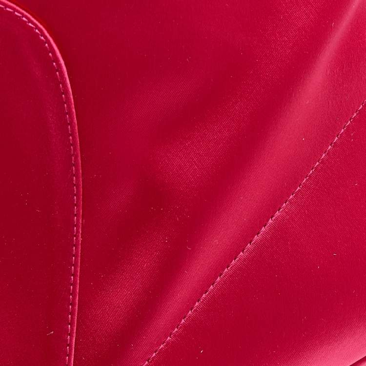 Pre Owned Stuart Weitzman Fuchsia Satin Open Toe Ankle Length Boots Size 37