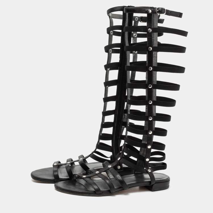 Buy Gtagain Sandals Flat Shoes Women - Ladies Knee High Ankle Strap Open  Toe Roman Gladiator Sandals Cut Out Boots Casual Beach Holiday Summer  Online at desertcartBolivia