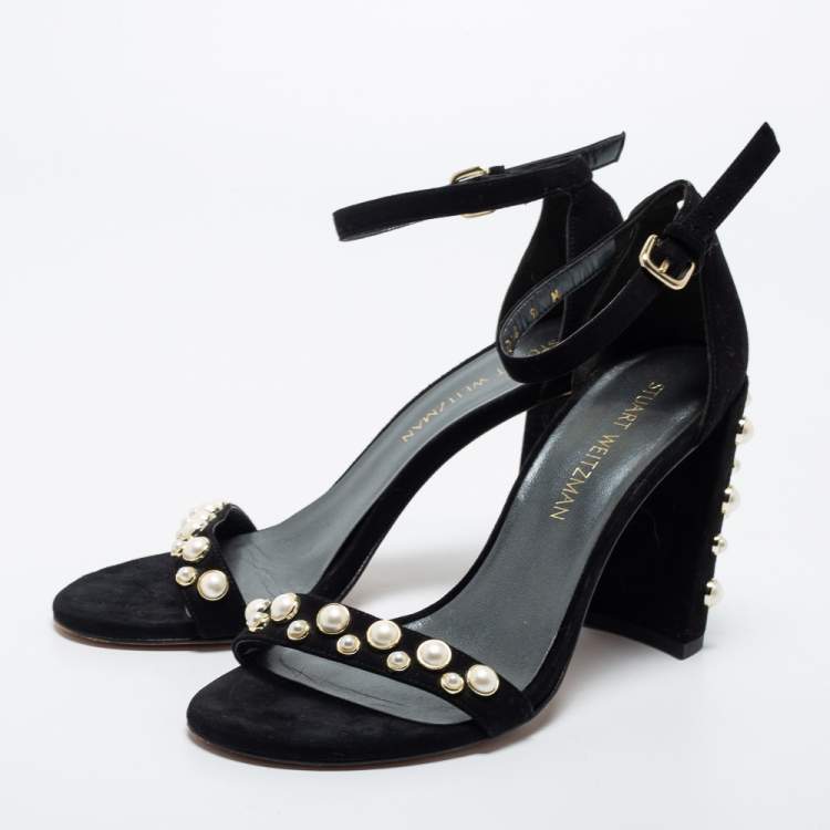 サンダル・ミュール Stuart Weitzman FW25 'Nudist Wrap' sandals (SL466 BLK) STUART WEITZMAN Nudist Wrap leather sandals | NET-A-PORTER