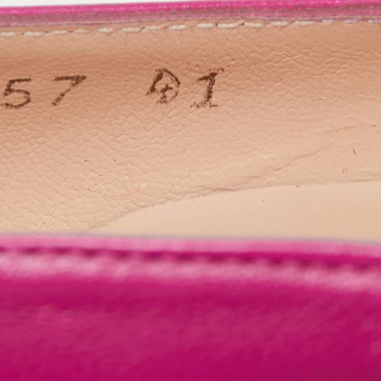 Pre Owned Stuart Weitzman Pink Leather Peep Toe Platform Pumps Size 41