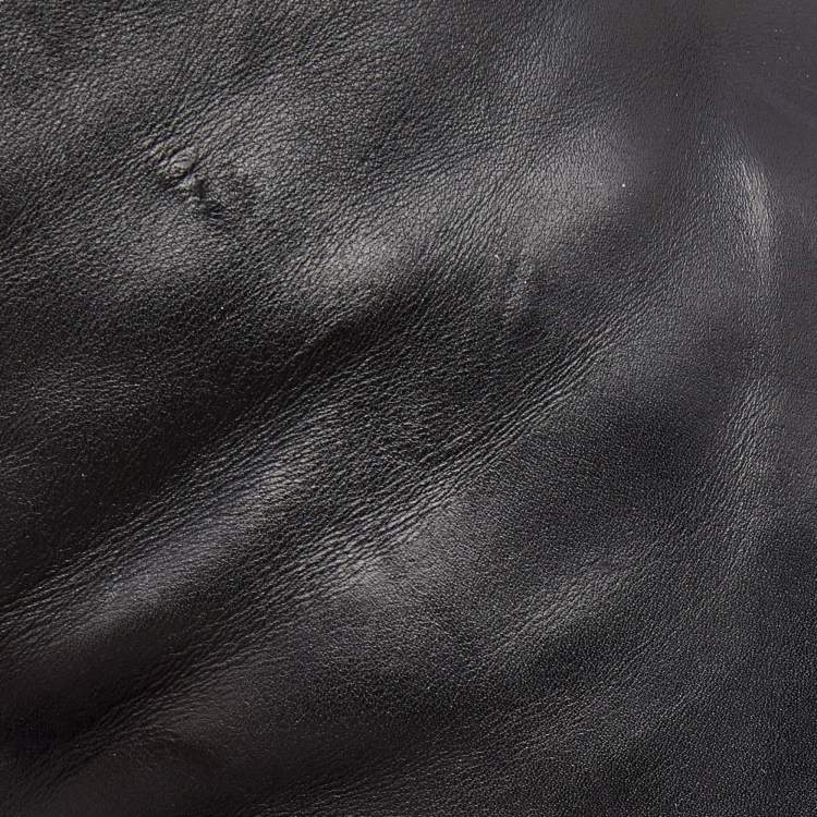 مملوكة مسبقًا Stuart Weitzman Black Leather and Leopard Calf Hair knee Length Boots Size 39