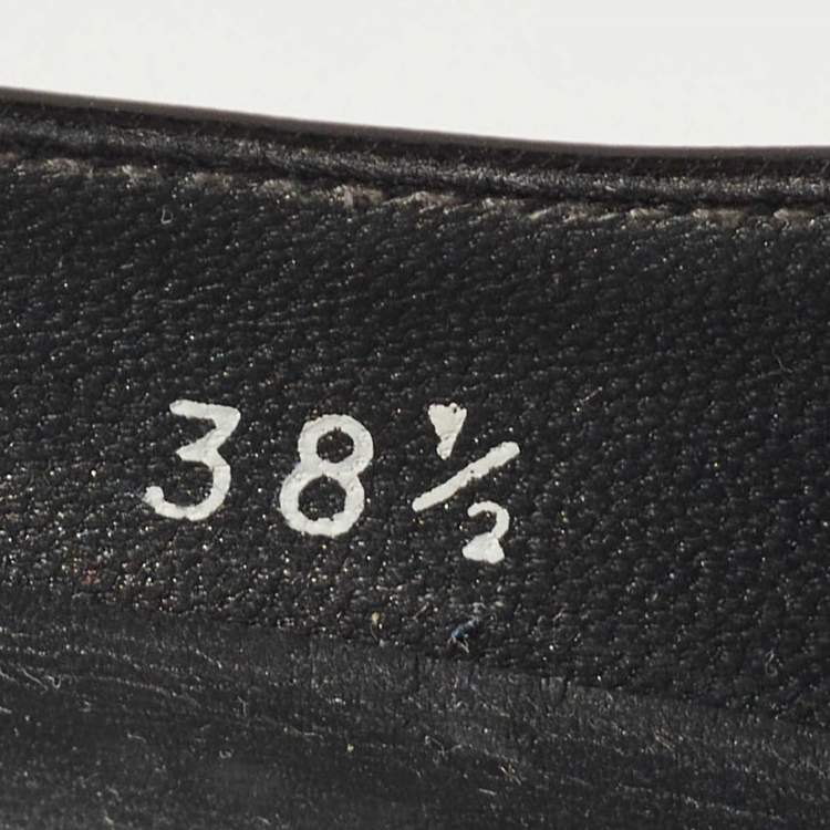 Pre Owned Stuart Weitzman Black Leather Peep Toe Platform Pumps Size 38.5