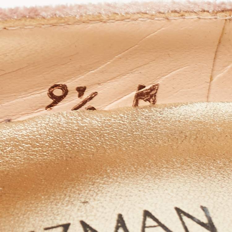 Pre Owned Stuart Weitzman Rose Velvet Pointed Toe Pumps Size 40