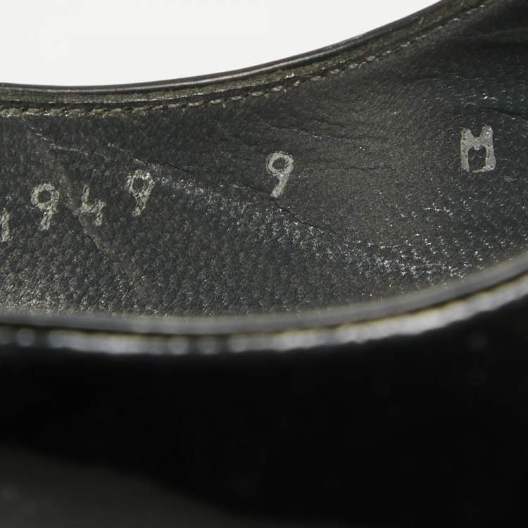 Pre Owned Stuart Weitzman Black Patent Platform Round Toe Pumps Size 39.5