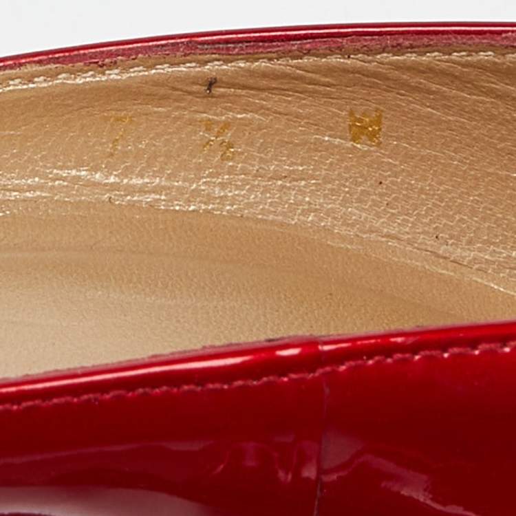 Pre Owned Stuart Weitzman Red Patent Pointed Pumps Size 38