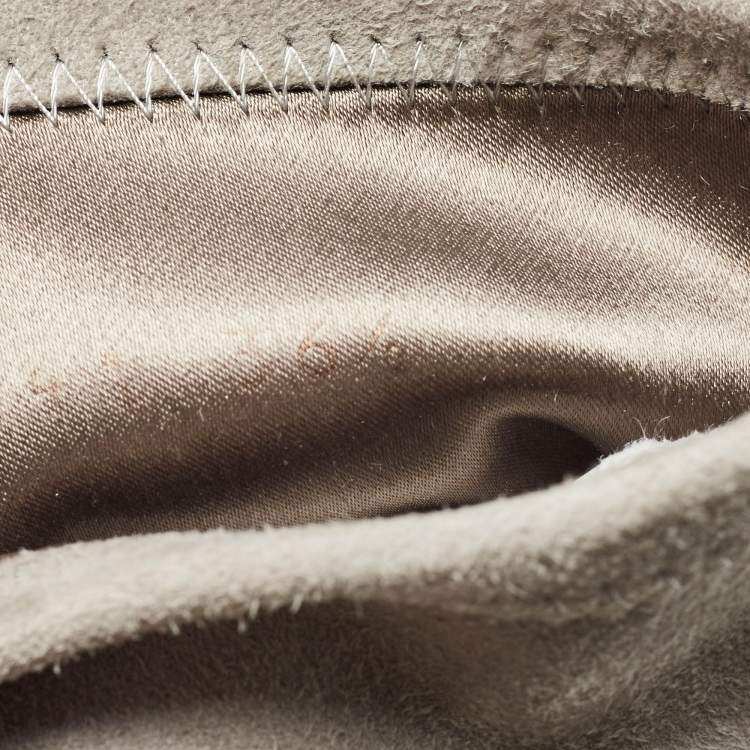 Pre Owned Stuart Weitzman Grey Suede Ankle Booties Size 36.5 