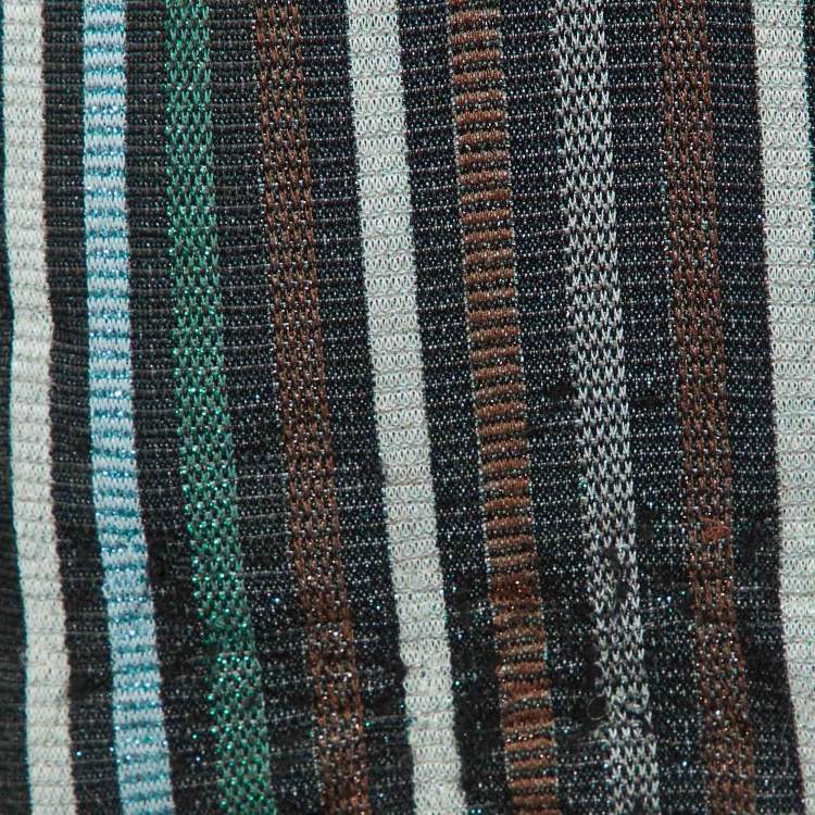 Pre Owned Suoli Metallic Lurex Knit Single Breasted Blazer S