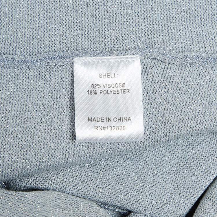 مملوكة مسبقًا Superdown Grey Lurex Knit Strappy Jumpsuit M