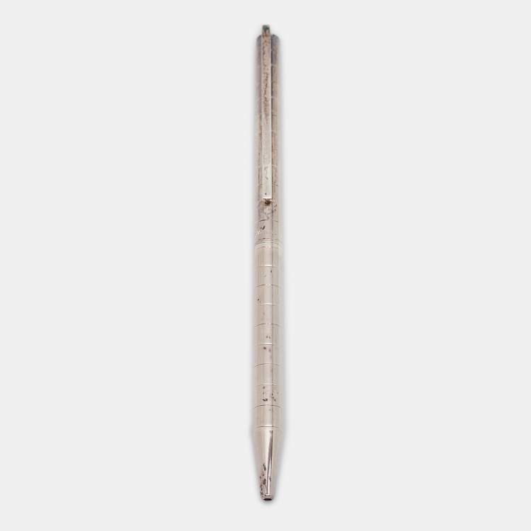 Pre Owned S.T. Dupont Silver Tone Ballpoint Pen