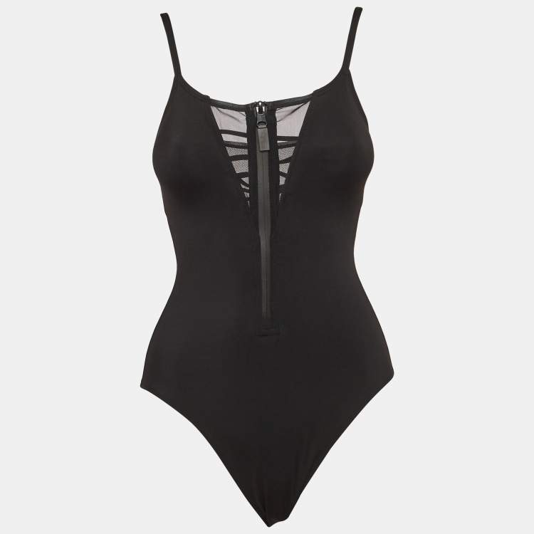 Pre Owned TA3 Black Jersey Lace-Up New Zippy Swimwear XS