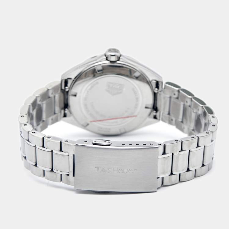Pre Owned Tag Heuer Mother Of Pearl Stainless Steel Glittering Diamond Formula 1 WBJ131A.BA0666 Women's Wristwatch 35 mm
