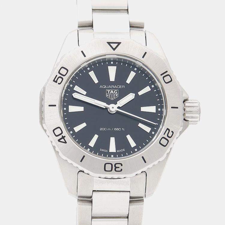Pre Owned Tag Heuer Aquaracer WBP1410 Quartz Stainless Steel Women's Wristwatch 30 mm