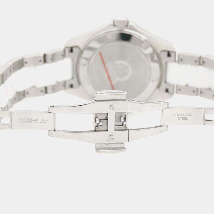 Pre Owned Tag Heuer Aquaracer WAY131B Quartz Stainless Steel Women's Wristwatch 35 mm