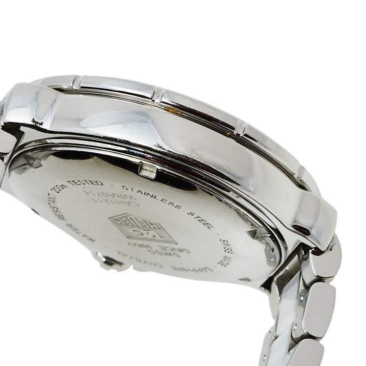 Pre Owned Tag Heuer White Ceramic & Stainless Steel Formula 1 CAH1211.BA0863 Women's Wristwatch 41 mm