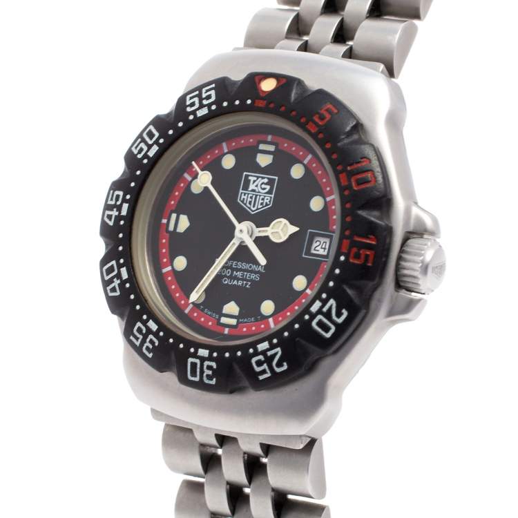 Tag Heuer Black Stainless Steel Professional F1 WA1414 Women s