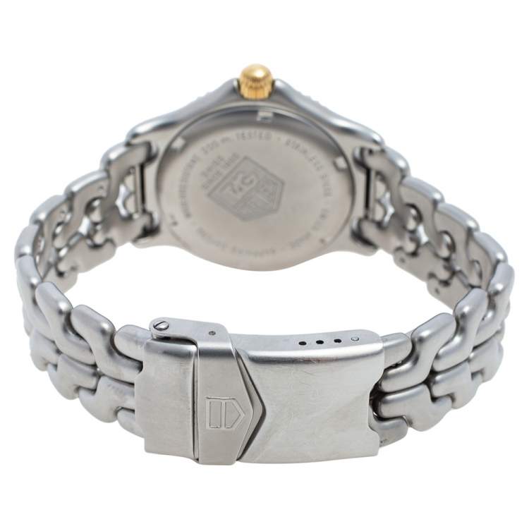 Pre Owned Tag Heuer Silver Two-Tone Stainless Steel Professional S95.813K Women's Wristwatch 34 mm