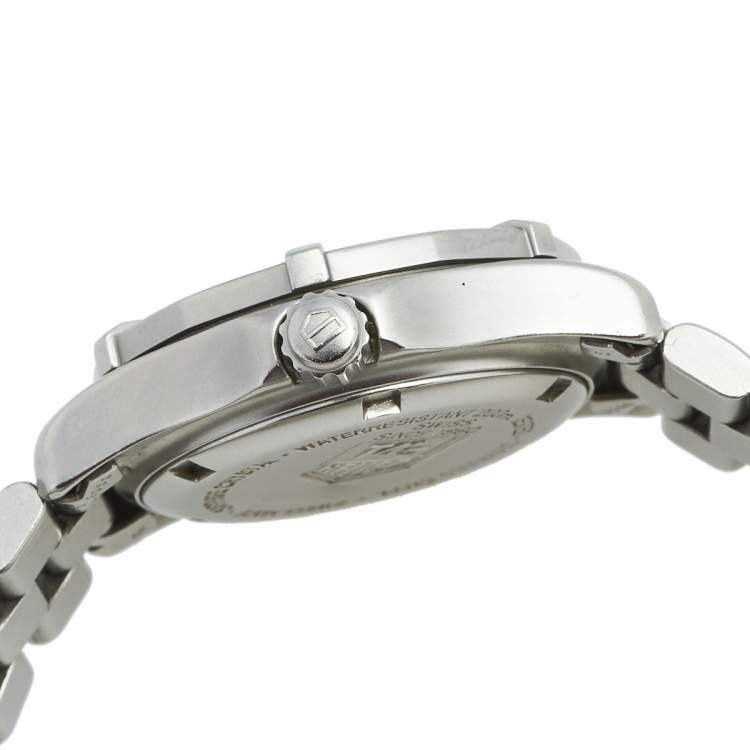 Pre Owned Tag Heuer Black Stainless Steel Professional WK1310 Women's Wristwatch 29 mm