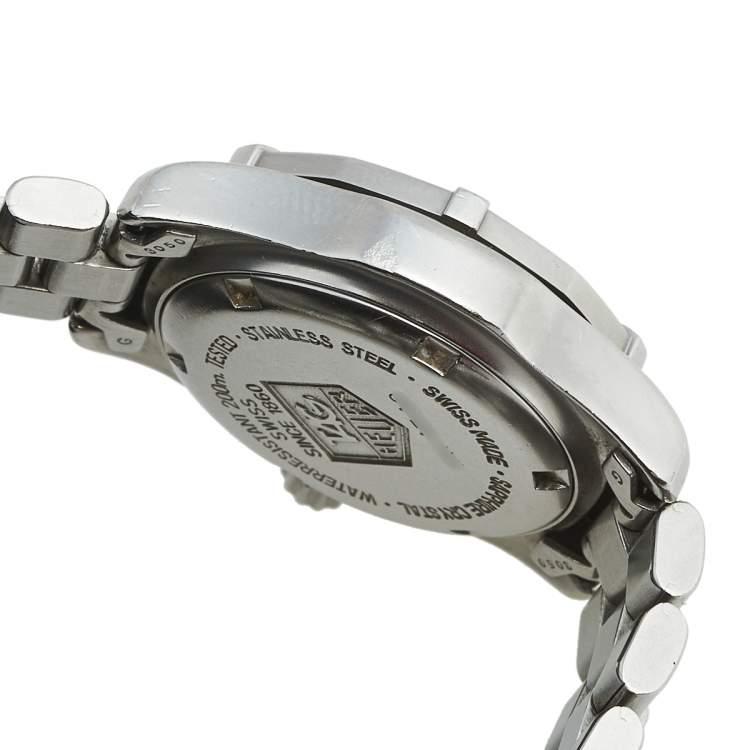 Pre Owned Tag Heuer Black Stainless Steel Professional WK1310 Women's Wristwatch 29 mm