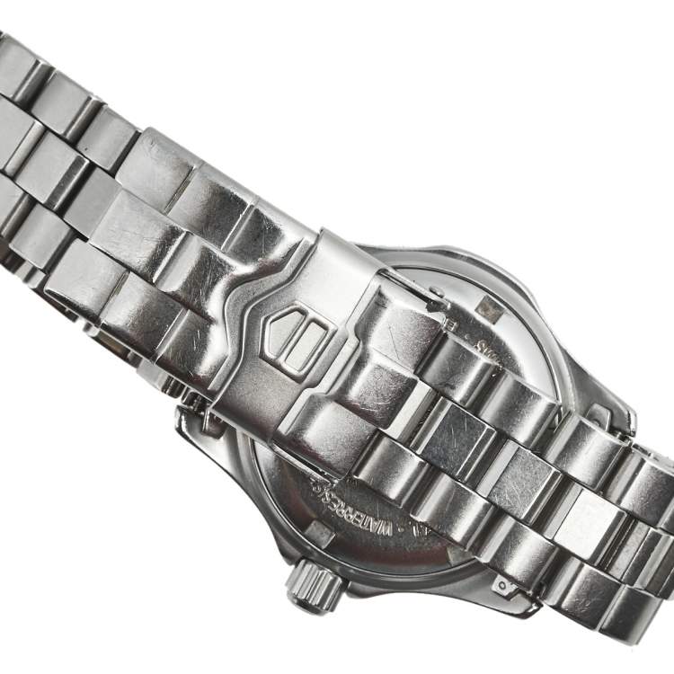 Pre Owned Tag Heuer Black Stainless Steel Professional WK1310 Women's Wristwatch 29 mm