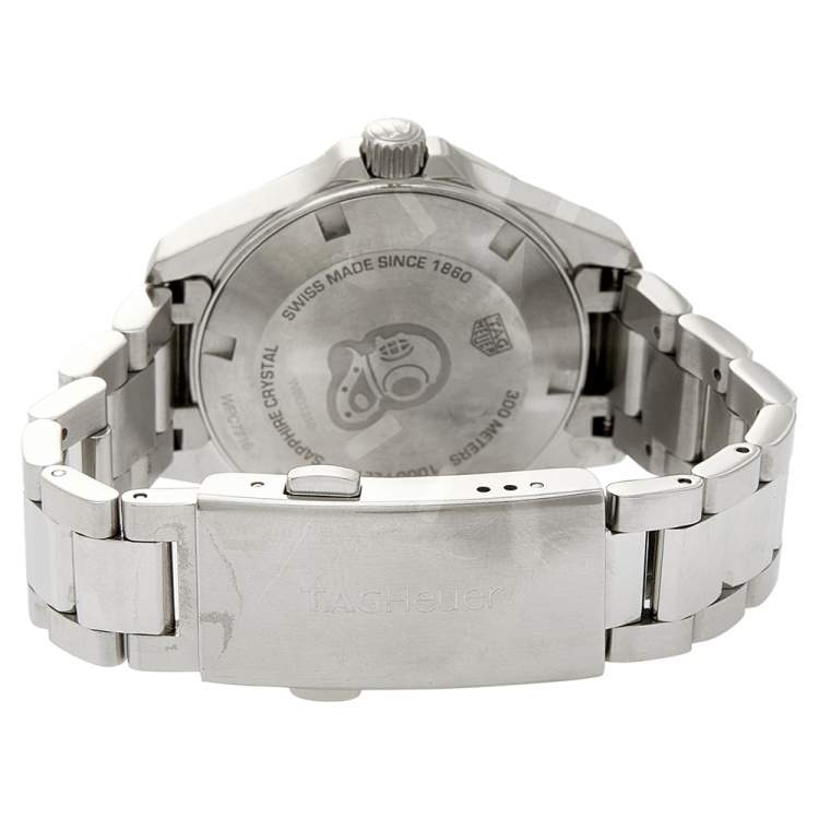Pre Owned TAG Heuer Black Stainless Steel Aquaracer WBD1310.BA0740 Women's Wristwatch 32 mm