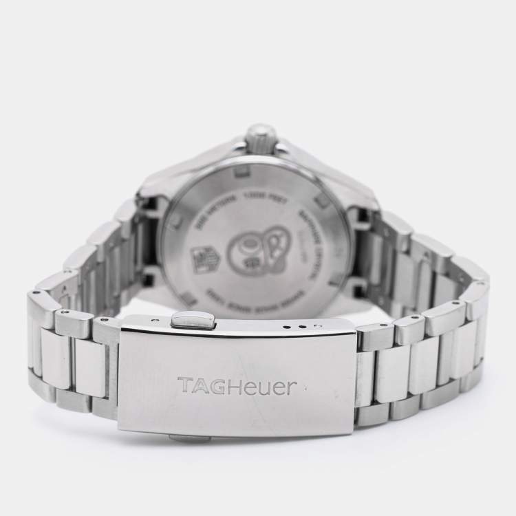 Pre Owned Tag Heuer Black Stainless Steel Aquaracer WAY1410.BA0920 Women's Wristwatch 27 mm