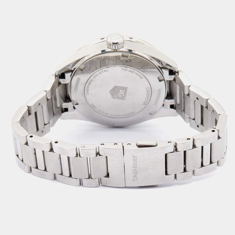 مملوكة مسبقًا TAG Heuer Mother Of Pearl Diamond Stainless Steel Carrera WAR1315.BA0778 Women's Wristwatch 32 mm