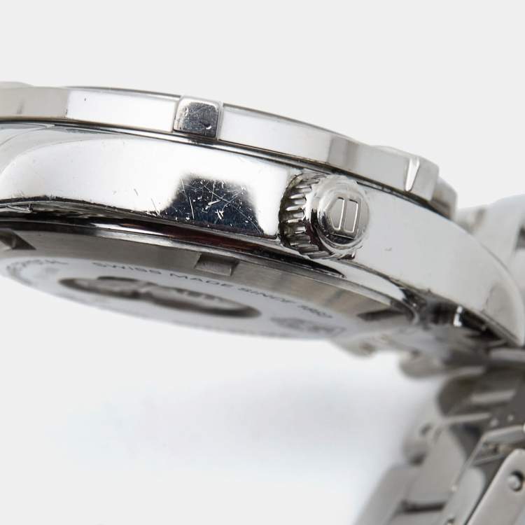 Pre Owned Tag Heuer Mother Of Pearl Diamond Stainless Steel Aquaracer WAF1416.BA0824 Women's Wristwatch 27 mm