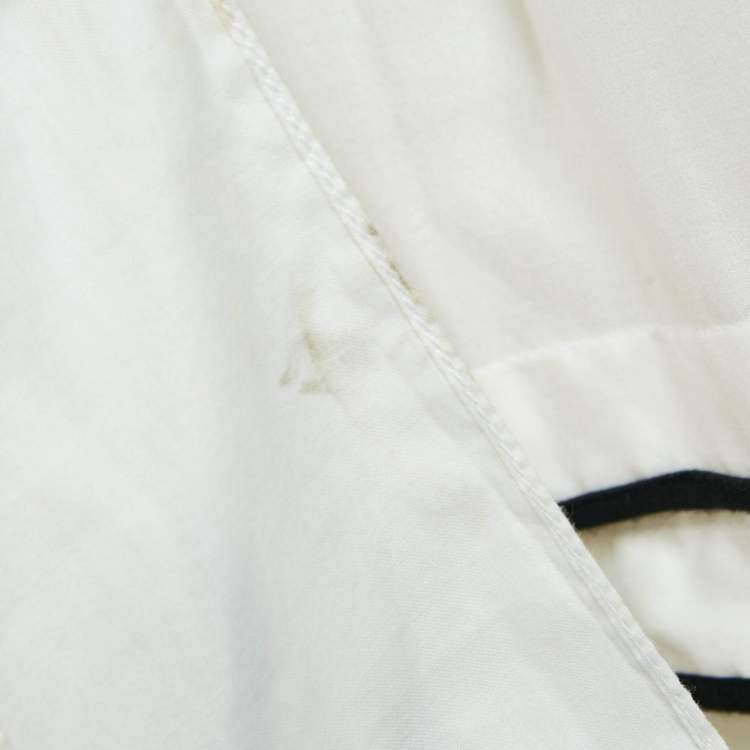 Pre Owned Temperley White Embroidered Cotton Tiered Midi Dress S
