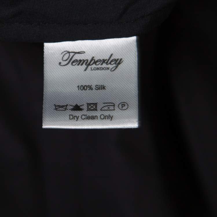 Pre Owned Temperley London Black Silk Criss Cross Detail Strapless Harem Jumpsuit S 