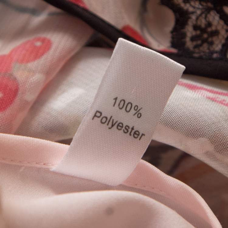 Pre Owned Temperley London Almond Dotted Jacquard Dobby Shire Printed Tiered Midi Dress M