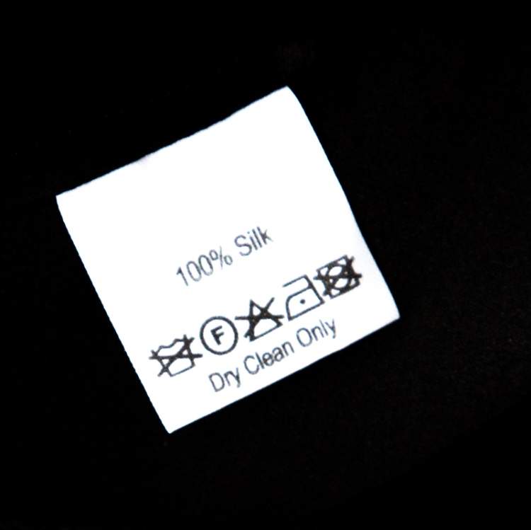 Pre Owned Temperley Black Silk Embellished Detail Gathered Bodice Babydoll Dress M 