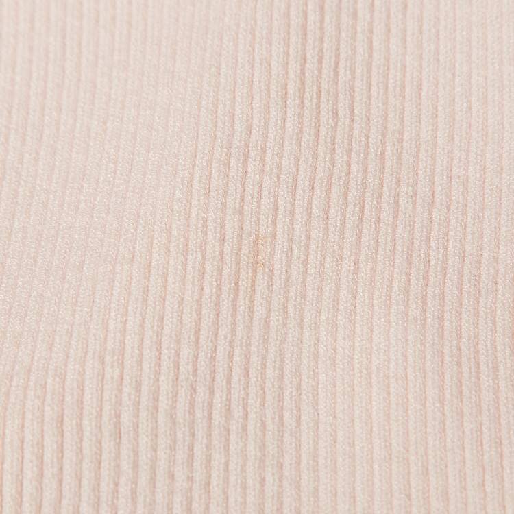 Pre Owned Temperly london Pink Rib Knit Round Neck Sweater M