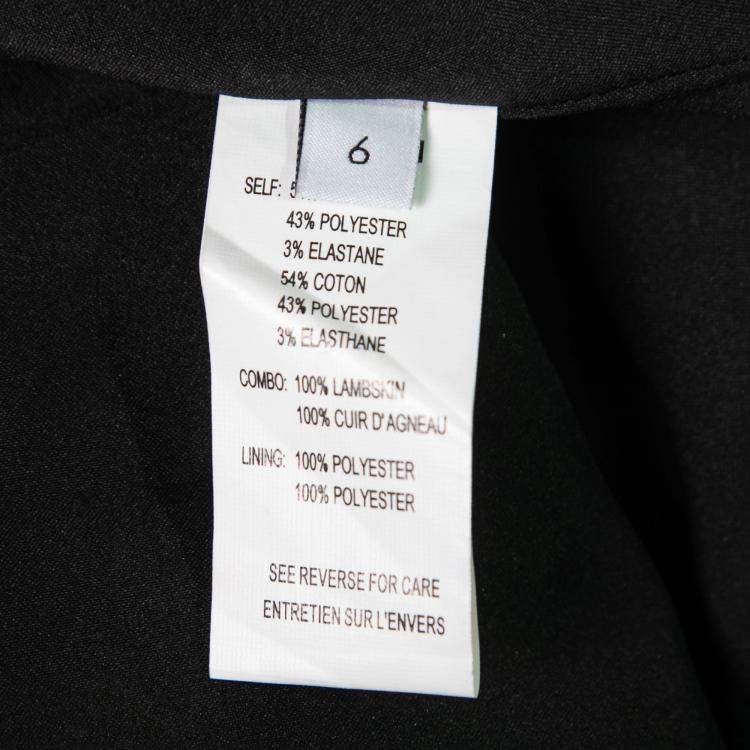 Pre Owned تنورة ثاكون أديشن جلد أسود وجاكار نمط مورد m