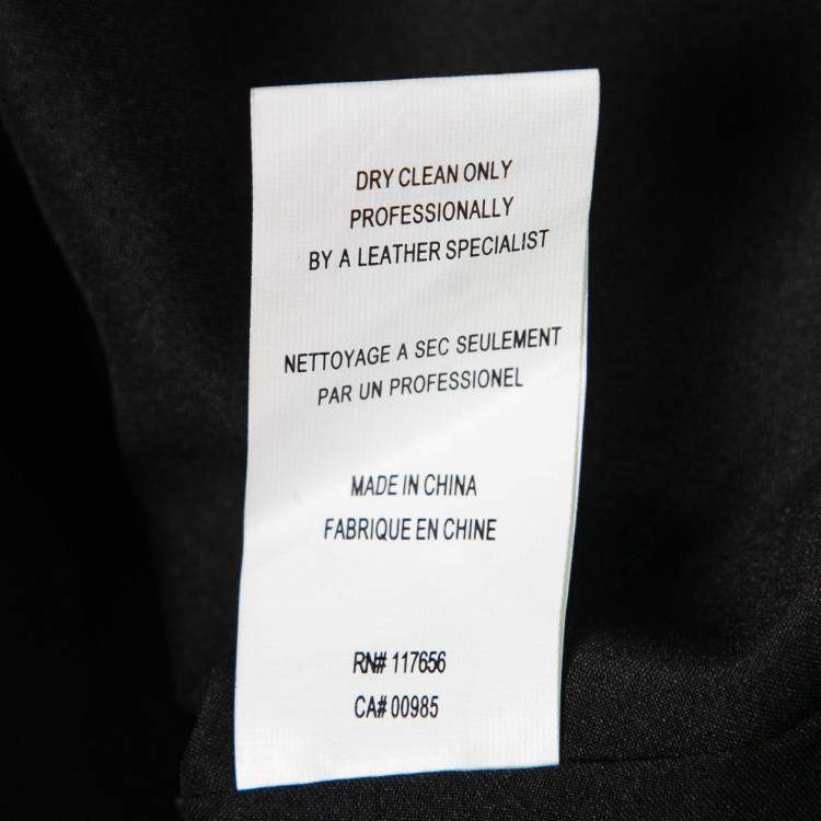 Pre Owned تنورة ثاكون أديشن جلد أسود وجاكار نمط مورد m