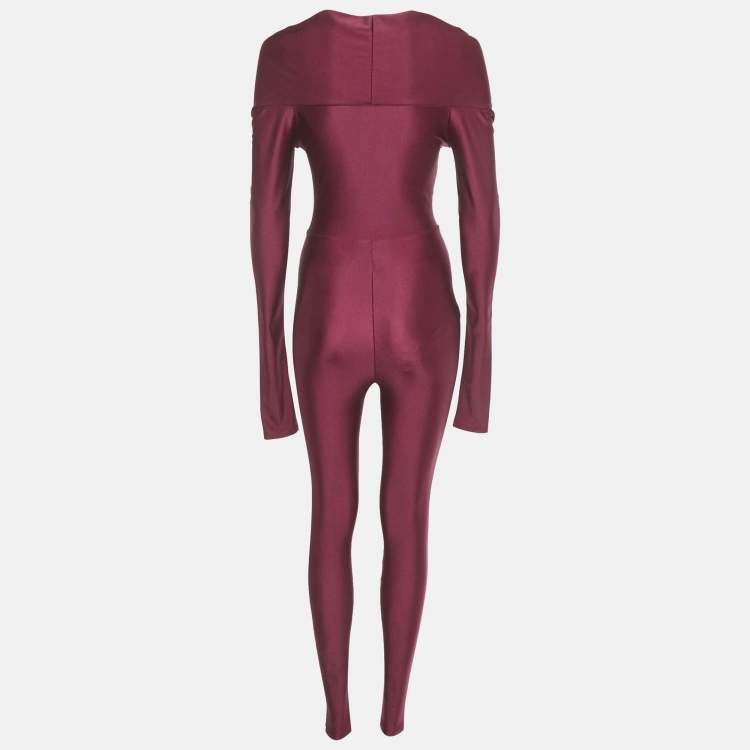 مملوكة مسبقًا THE Andamane Ruby Jersey Tuta Kendall Off-Shoulder Jumpsuit S