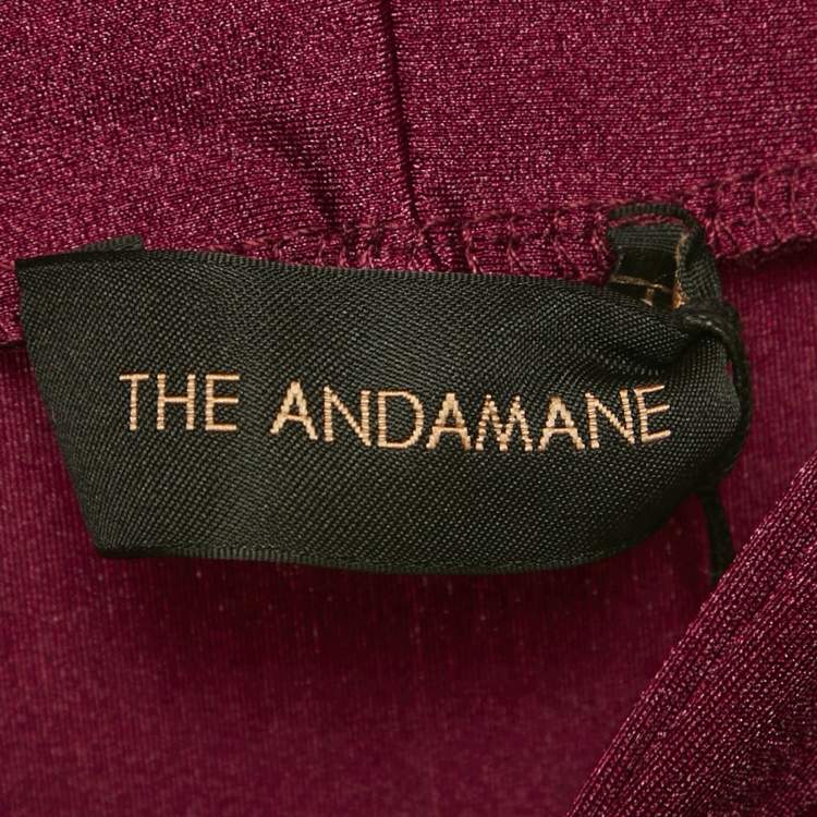 مملوكة مسبقًا THE Andamane Ruby Jersey Tuta Kendall Off-Shoulder Jumpsuit S